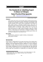 The Standards in Admitting Expert Evidence in Ethiopia.pdf